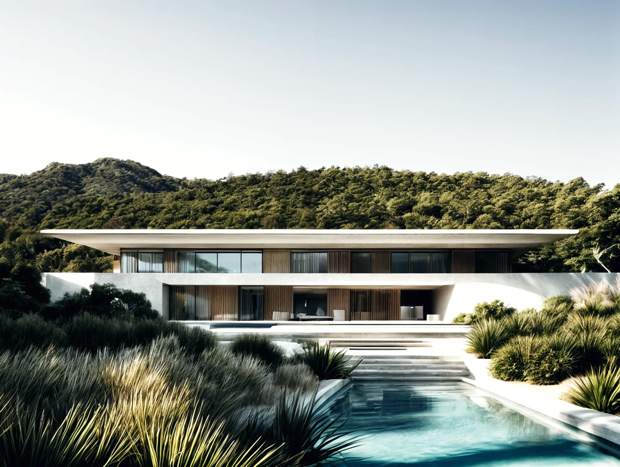 Alzado de una vivienda contemporánea usado como mapa de navegación del sitio
